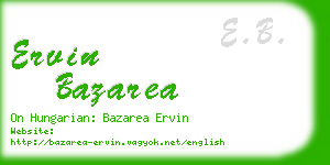 ervin bazarea business card